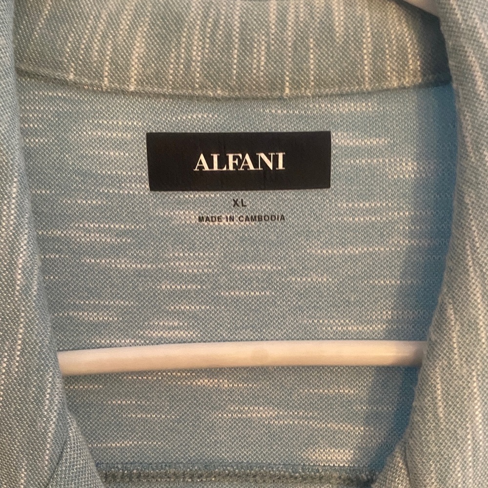 Alfani Men's Light Blue Casual Shirt
